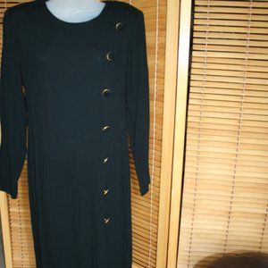 Sarah Richards Straight Pencil Dress With Shoulder Pads Size 3/4